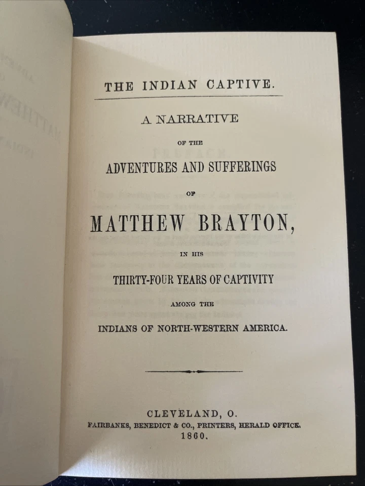 Adventures Of Matthew Brayton Indian Captive Limited Ed. Wooden Nutmeg Press - Image 3 of 3