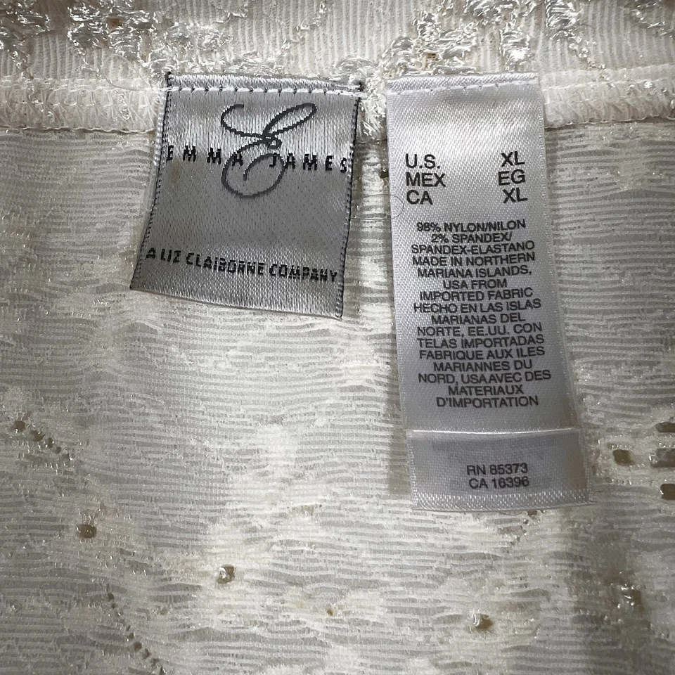 Blusa Emma James Manga Larga Marfil Ojales X-Grande Romántica Núcleo de Hadas Dinero Antiguo Foto 3 de 4