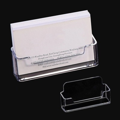 Acrylic Transparent Desktop Business Card Holder Place Card Holder Shelf BoxOJI