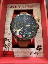 *NEW* AVI-8 X Peanuts Blakeslee Snoopy Flying Ace Biplane Brown Ltd 129/250