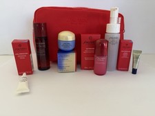 Shiseido Vital Perfection Travel Set with Red Pouch 7 Pcs Total NEW