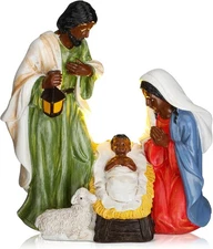 Thyle Nativity Set Indoor Decor for Christmas African Americans Multicolor 