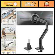 Heavy-Duty Monitor Arm for 17-57" Ultrawide Curved Screens, Adjustable Gas Sprin