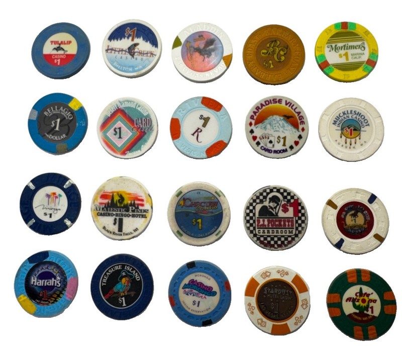 Vintage Casino Tokens Chips Barbary, Stardust, Mirage, Bellagio, Treasure, Pj!!
