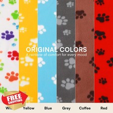 LINENLUX Dog Blanket Yellow 6pk Small Medium Fleece 45x31