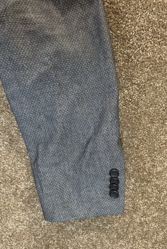 Blazer sartoriale slim fit Banana Republic 46R - pois grigi - 100% cotone - Foto 3 di 12