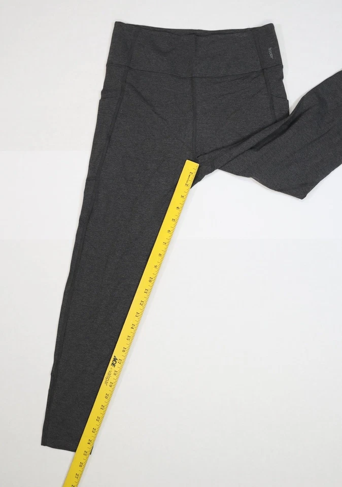 Boody Pants Womens Large Gray Bamboo Leggings High Rise Pockets Yoga Athletic - Image 3 of 4