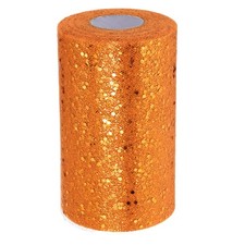 Tulle Fabric Rolls 6" by 50 Yards Fabric Spool Tulle for DIY, Orange