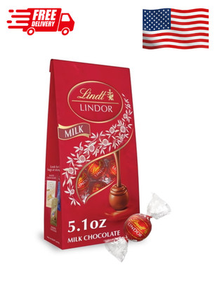 Lindt LINDOR Milk Chocolate Truffles Candy 5.1 Oz Bag Individually Wrapped