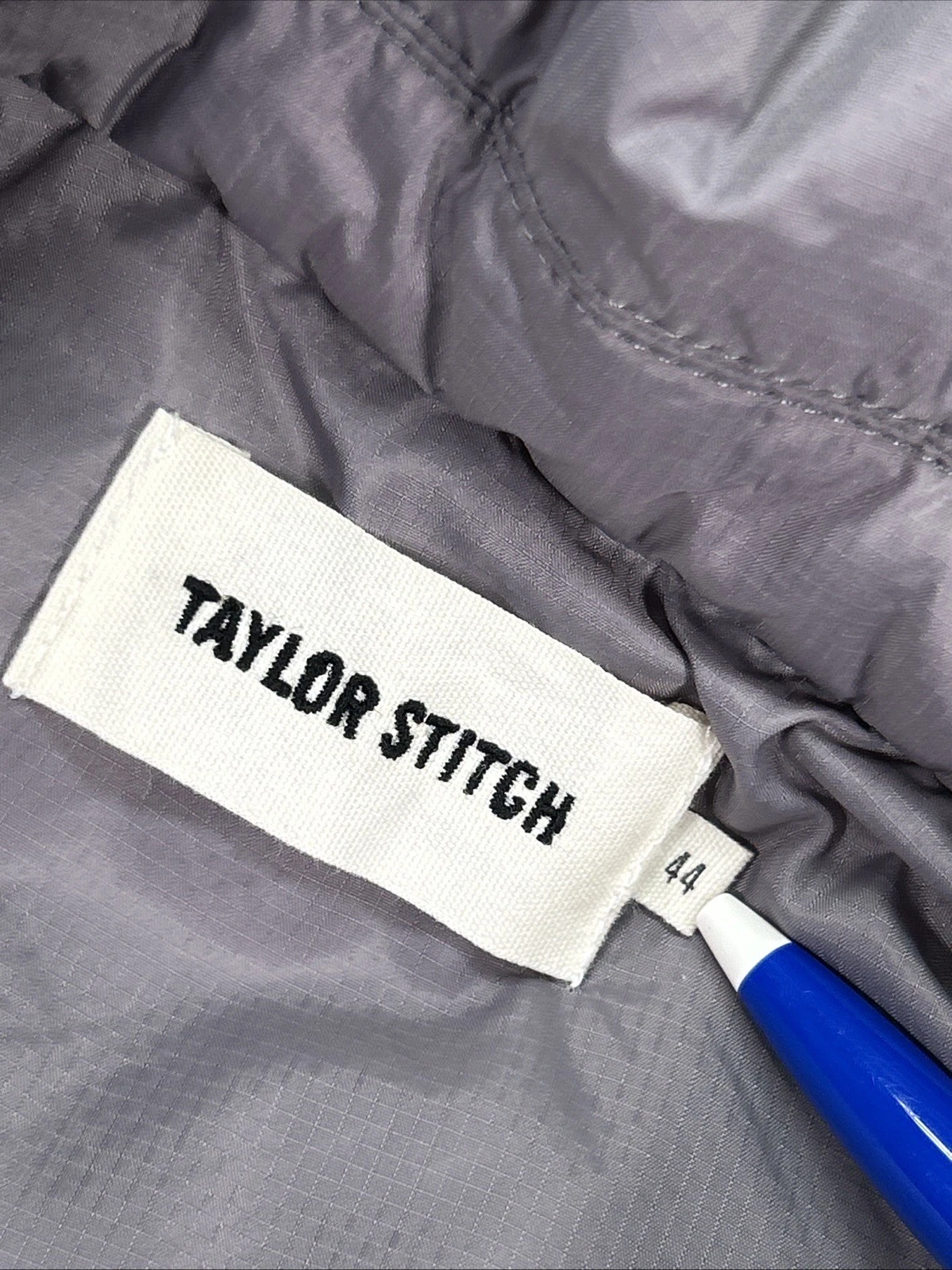 Huckberry Taylor Stitch Gray Utility Nylon Jacket Full Zip Men’s 44 Lightweight - product detail image 5