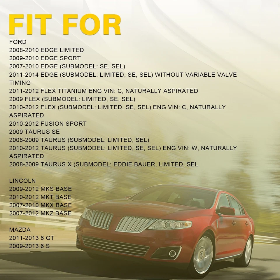 Engine Valve Gasket Cover For Set Mazda CX-9 2007-2015 Ford Edge Lincoln MKZ - Image 3 of 4