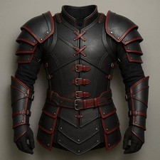 Medieval Knight Leather Jacket Armor Viking Celtic Warriror VIKING SCA LARP