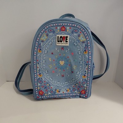 Brighton Bandana Love Mini Backpack In Chambray Blue [225]