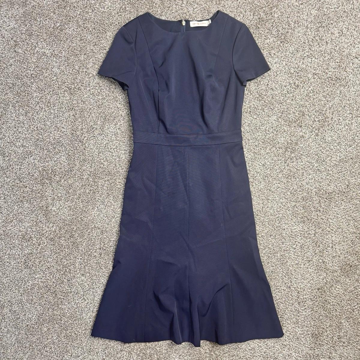 sachin and babi light blue dress Tory Burch Wisteria Jacquard Flared Cocktail Dress M Tory Burch main image 1