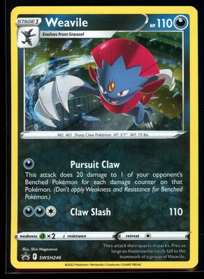 2022 Sword & Shield - Promos Weavile Cosmos Holo #SWSH246 Pokemon Card