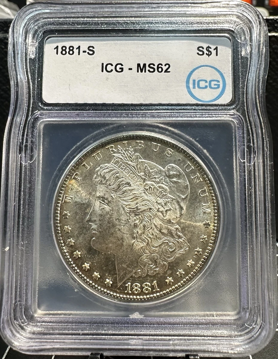 25+ MS 62 Graded 1881 Year Morgan US Dollars (1878-1921) for sale