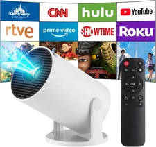 Mini Projector,Upgraded Smart 4K Projector with Wifi 6 and Bluetooth 5.4,Portabl