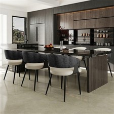 2X Dining Chairs Velvet Accent Living Room Armchair Occasional Arm Modern Chairs