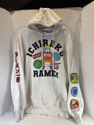 Naruto Uzumaki Men s Fleece Sweatshirt Hoodie  Pullover Small White Graphics