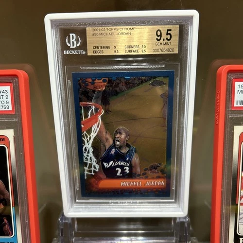 2001 Topps Chrome Basketball Michael Jordan card# 95 BGS 9.5 GEM MINT