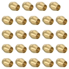 24 x 1/8" ID  Brass Compression Sleeve Ferrules Brass Compression Fittings