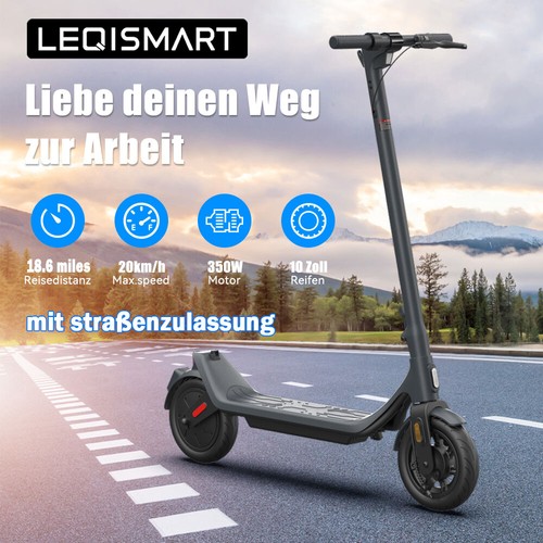 10" E-SCOOTER MIT STRASSENZULASSUNG ABE 350W ELEKTRO ROLLER BIS 30KM REICHWEITE - Bild 4 von 12