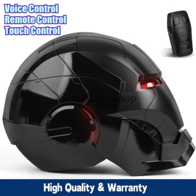 #ad #ad 2026 Iron Man Full Black MK5 Helmet Electronic Wearable Voice control Mask New $150.00