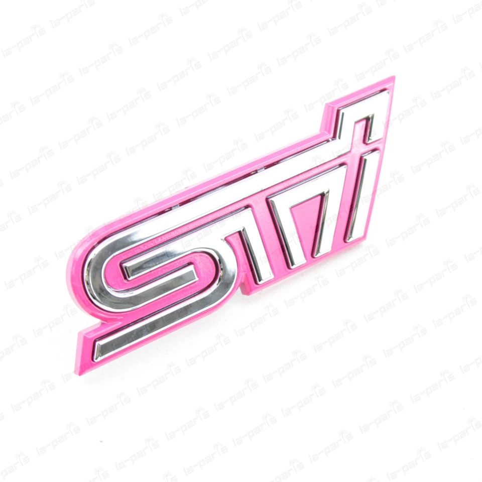 NUEVO GENUINO SUBARU 2004 IMPREZA WRX STI GDB PARRILLA DELANTERA EMBLEMA INSIGNIA ROSA JDM Foto 2 de 4