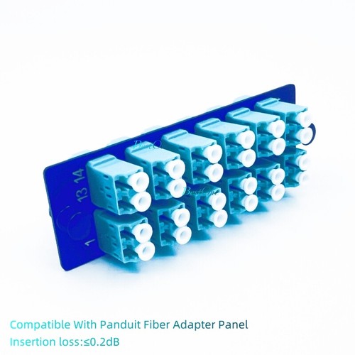 Fiber Adapter Panel 12*LC Duplex 24 Core OM3/OM4 Compatible Panduit FAP12WAQDLCZ - Picture 2 of 6