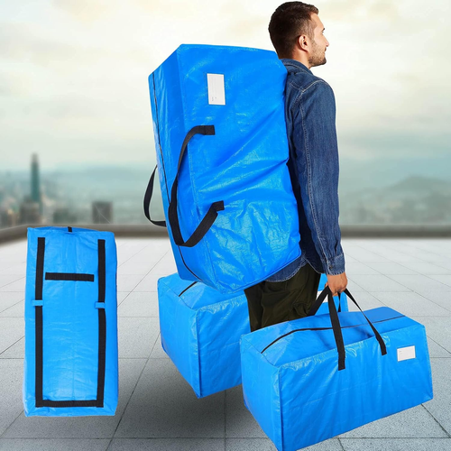 5 Pack Extra Large Heavy Duty Moving Bags with Zippers and Strong Handles, Reusa - Picture 5 of 12