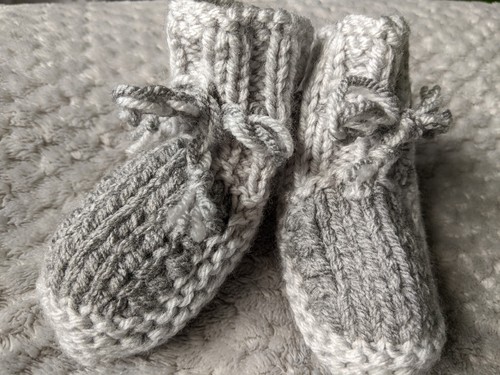 Handmade Crochet Baby Booties - Picture 2 of 3