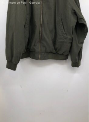 Hathaway Green 90s Microfiber Collared Bomber Zip Up Jacket