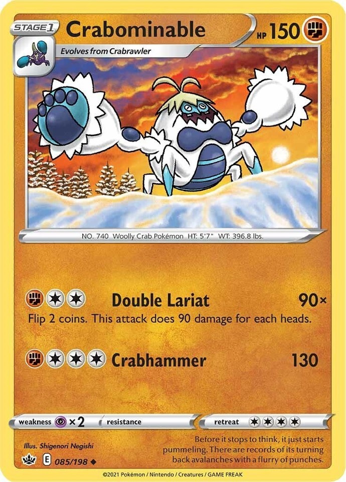 Crabominable 085/198 Swsh06: Sword & Shield - Chilling Reign - 1 of 1