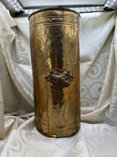 Vintage Hammered Brass umbrella stand
