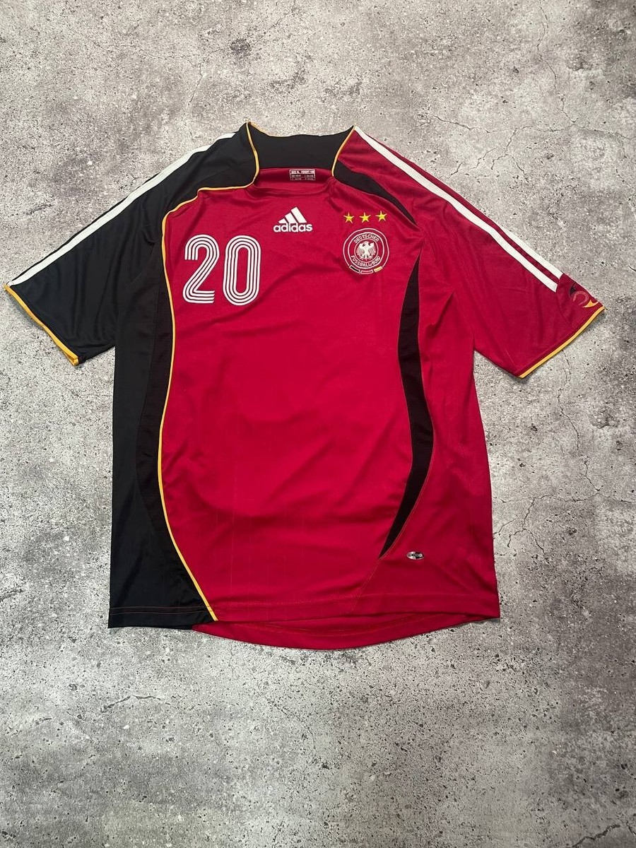 Vintage Adidas Germany Podolski #20 Football Jersey Red Black XL