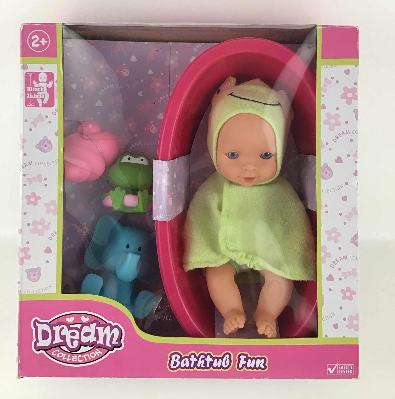 Dream Collection Baby Doll 10&rdquo; Bathtub Fun with Tub Toys P