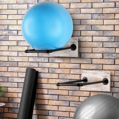 Yoga Studio Gym Equipment Organizer, Exercise Ball Storage Rack, Set of 