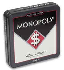 WS Game Company Monopoly Nostalgia Edition Board Game in Collectible Tin