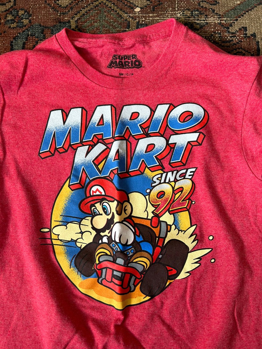 Mario Kart T Shirt Mens 2XL XXL Red Super Nintendo SNES