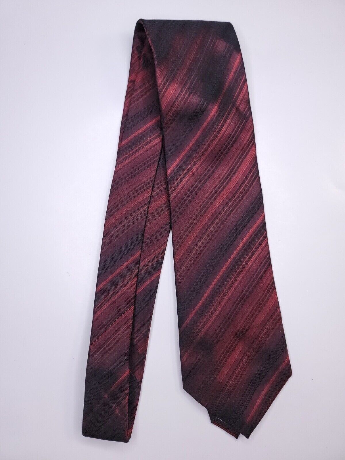 Alfani Mens Formal Necktie 56"Lx3.75"W Burgundy/Black Neck Tie