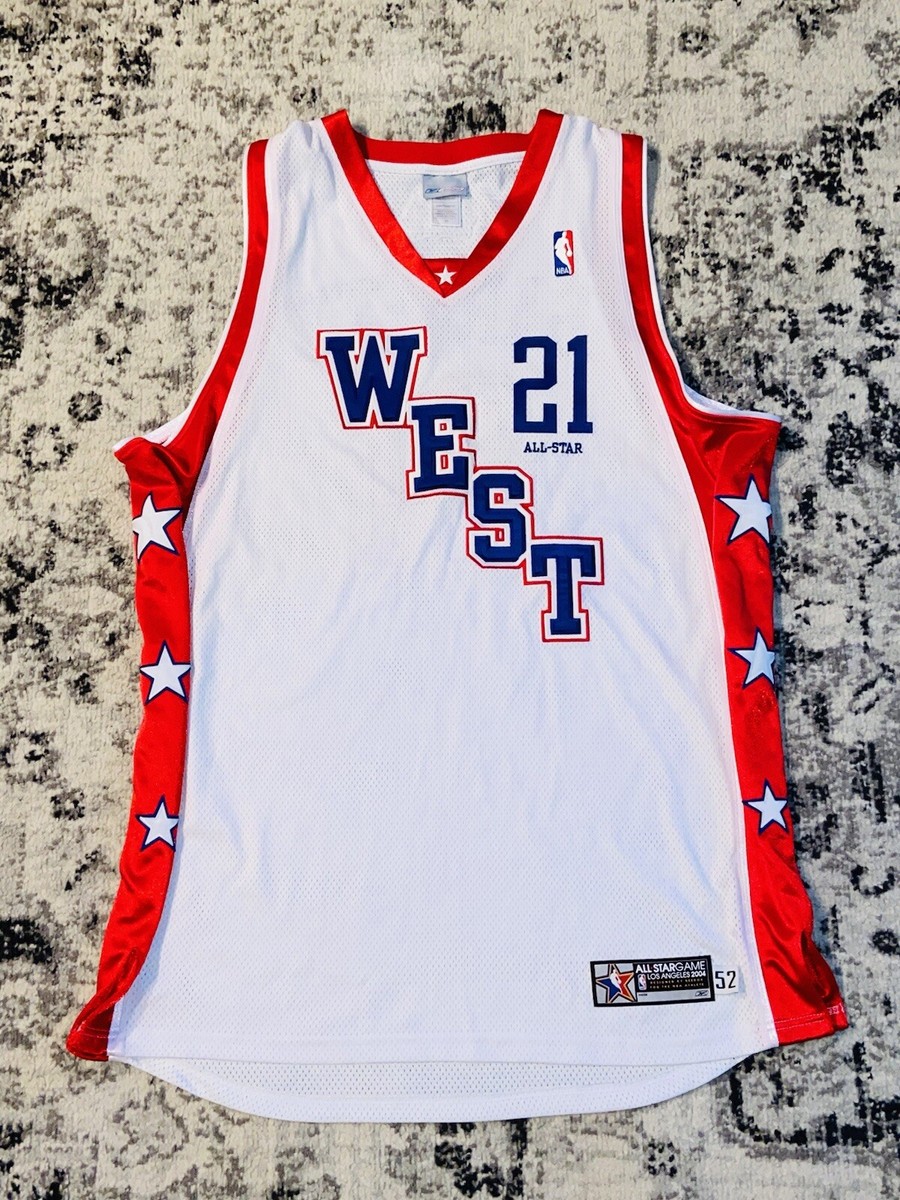 ReebokNBAユニフォームWEST ALL-STAR 21 GARNETT☆ Vintage Reebok Kevin Garnett 2004 NBA WEST ALL STAR #21