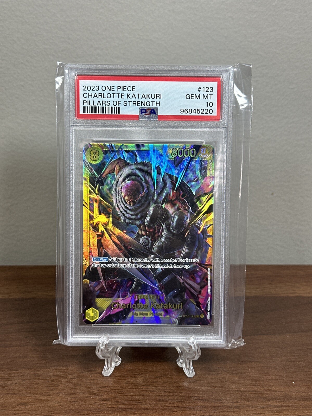One Piece Charlotte Katakuri Pillars of Strength OP03-123 PSA 10