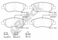 Breck BremsbeläGe Vorne FüR Fiat Stilo Multi Wagon Bravo II Alfa Romeo Mito
