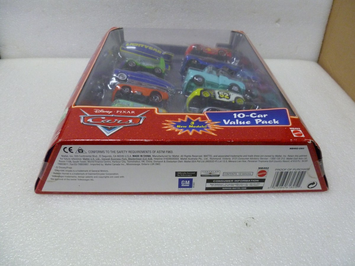 RARE DISNEY PIXAR CARS 10-CAR VALUE PACK MATTEL M8492 | eBay