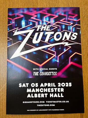 The Zutons Albert Hall Manchester 5 April 2025 Promo A3 Poster