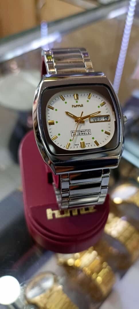 Hmt nass nos original 21 jewels day date automatic watch designed