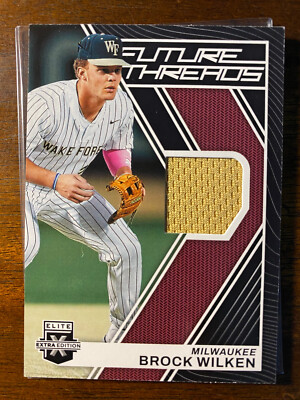 2023 Panini Elite Extra Brock Wilken #FT-BW Future Threads Relic Brewers