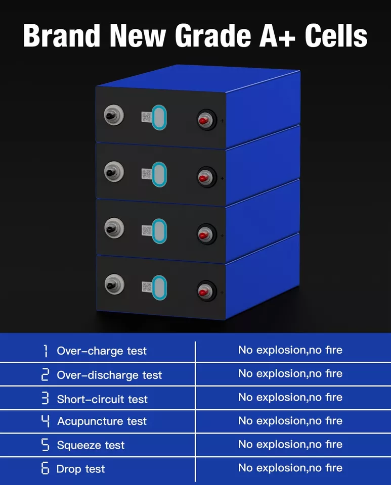 3.2V 105Ah 280Ah LiFePo4 Cell Battery Rechargeable Grade A Battery DIY 12V 24V - Image 4 of 4