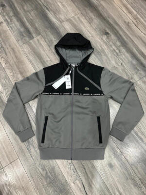 Lacoste Men's Overlay Full Zip Hoodie Size S UK