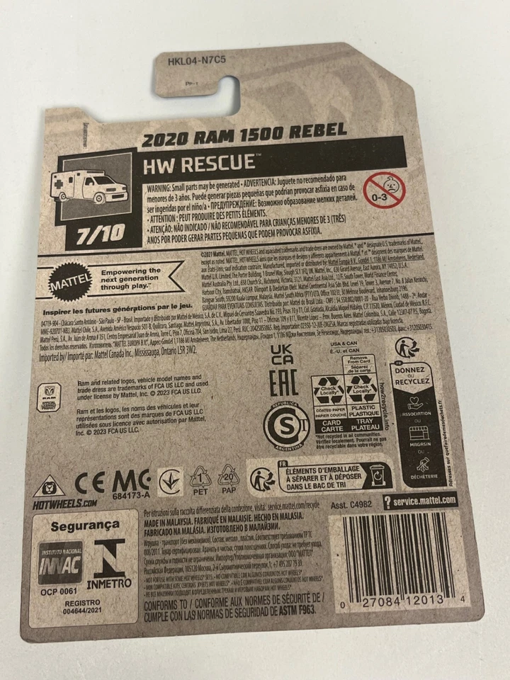 Ram 1500 Rebel Yellow HW Rescue Series A26 2023 Hot Wheels Treasure Hunt 2020 Foto 2 de 2